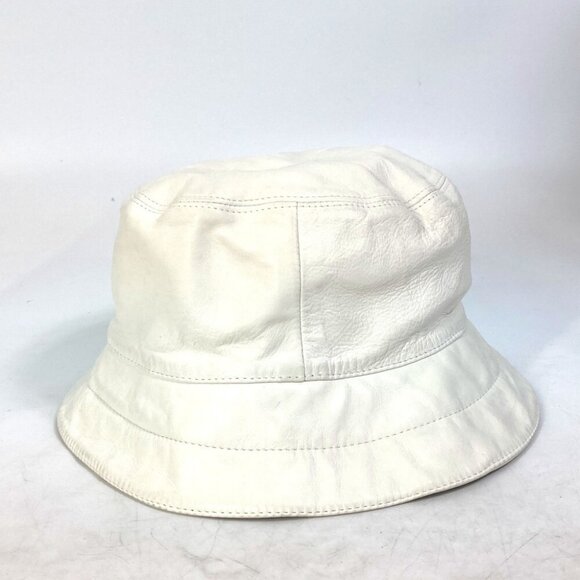 LOUIS VUITTON cup hat bucket hat Leather White - Picture 13 of 14